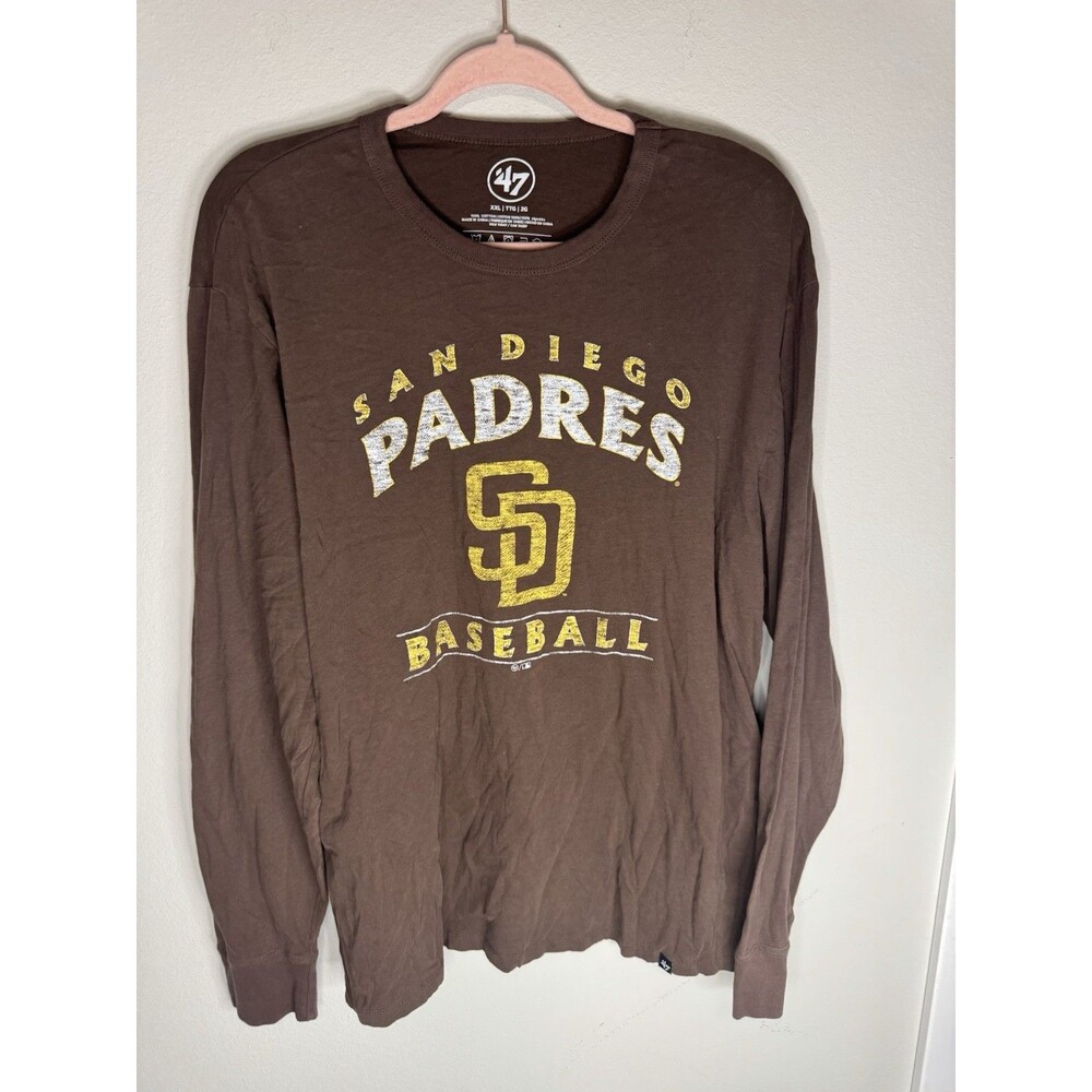 '47 San Diego Padres MLB Baseball Brown Long Sleeve Shirt, Size 2XL
